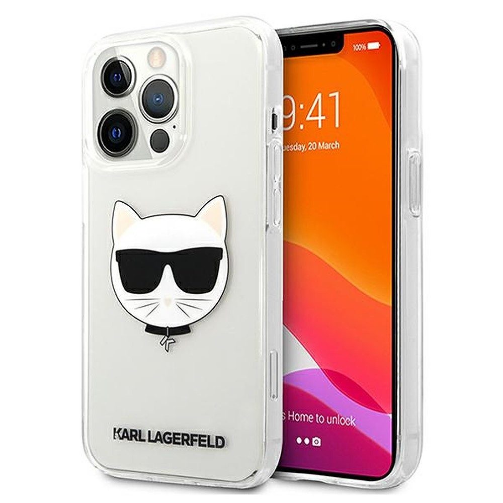 KARL LAGERFELD Handyhülle Schutzhülle Rückschale Katzenmotiv 6,7", Choupette-Motiv, Farbverlauf, TPU