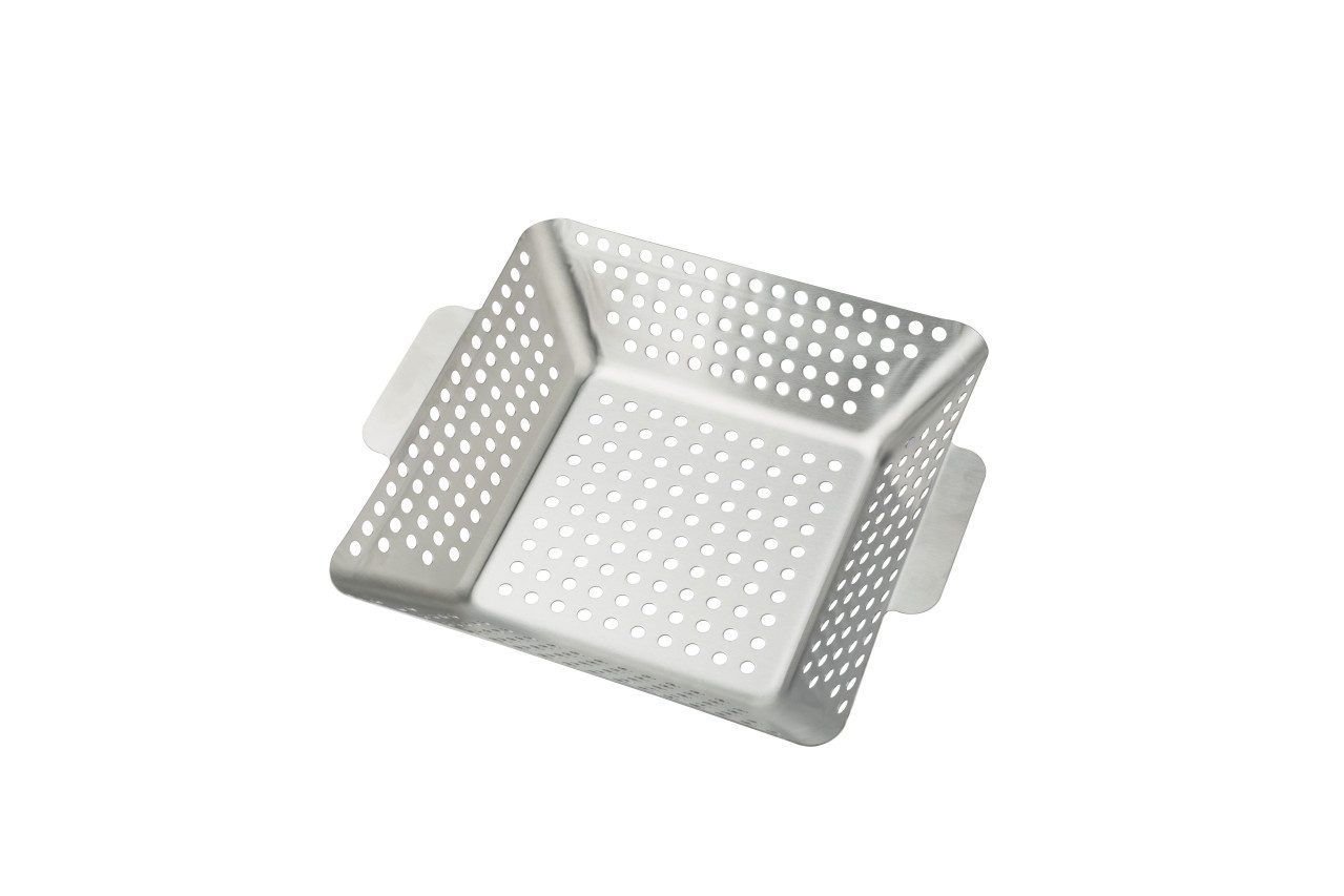 Primaster Grillrosteinsatz Primaster Grillkorb Edelstahl 32 x 28 x 7 cm, Edelstahl