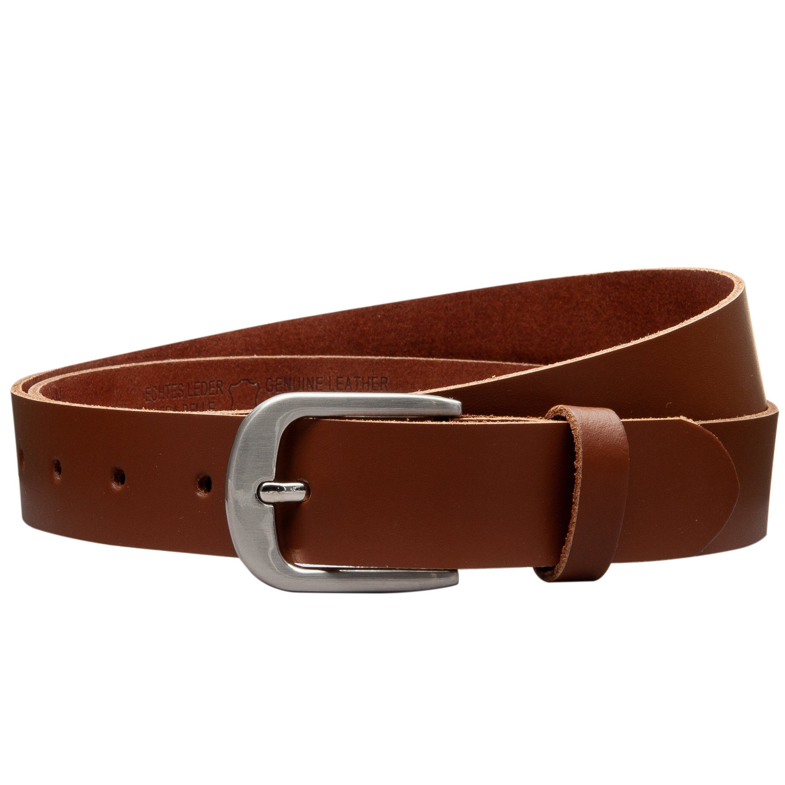 COLOGNEBELT Ledergürtel OM323-SL-Hellbraun MADE IN GERMANY, günstig online kaufen