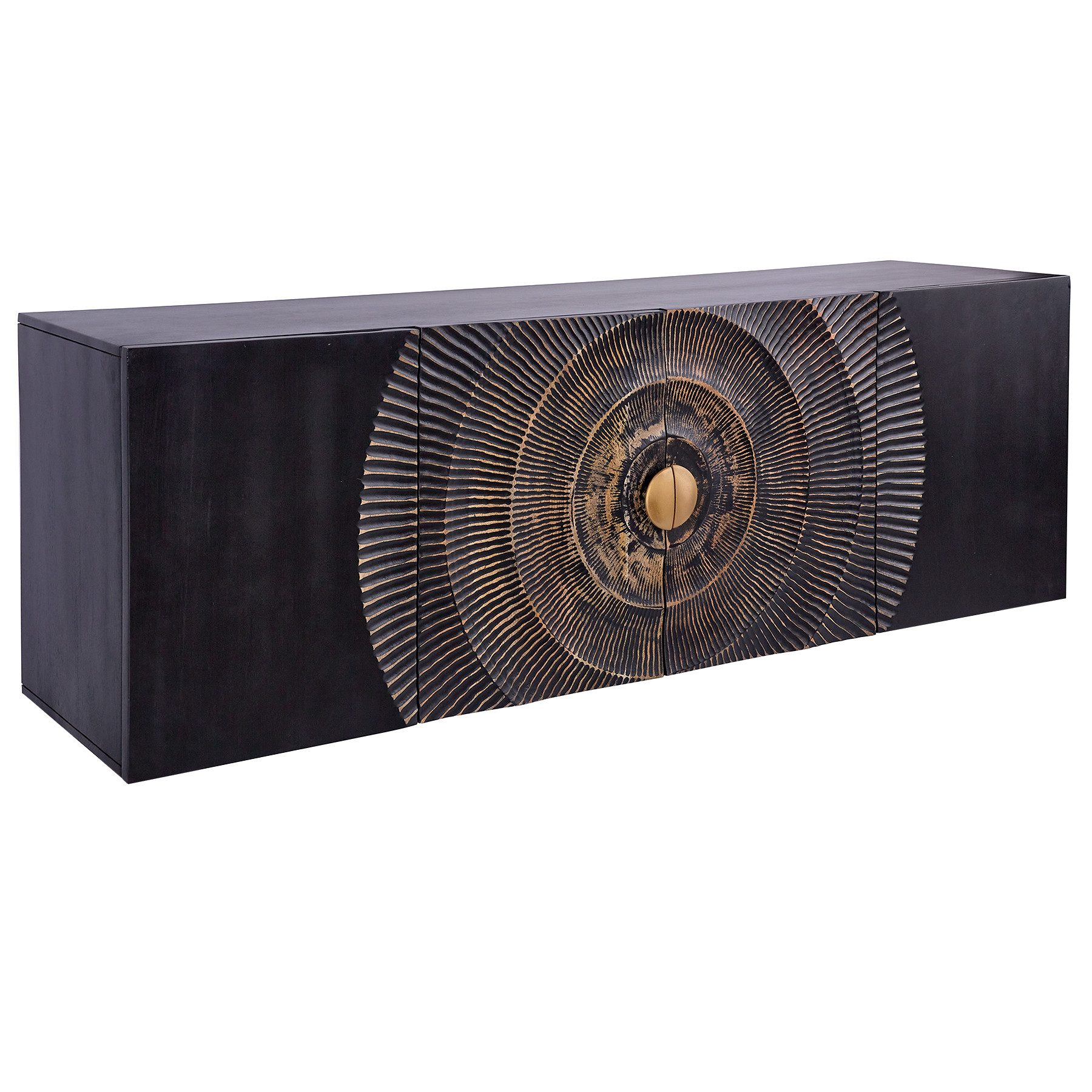 riess-ambiente Lowboard GOLDEN SUNSET 180cm schwarz günstig online kaufen