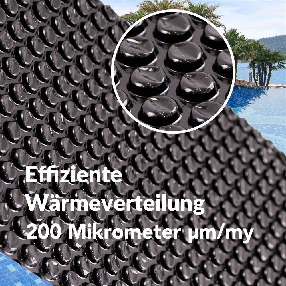 Melko Pool-Abdeckplane Pool Solarplane Rund Eckig Solarfolie Solarheizung Poolheizung (Stück, Abdeckung), Verhindert Heizkosten um bis zu 70%
