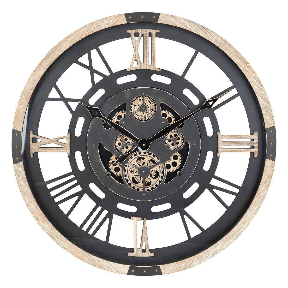 Atmosphera Créateur d'intérieur Wanduhr Große Wanduhr mit sichtbarem Mechanismus KENT, Ø 80 cm
