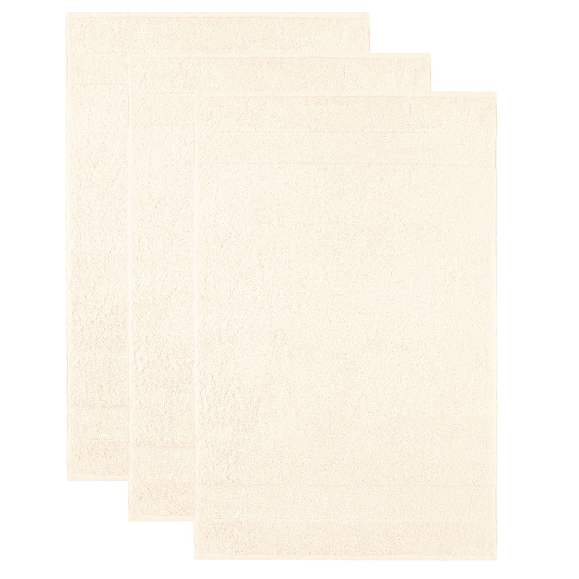 Villeroy & Boch Gästehandtücher Unisex Gästetuch 3er Pack Baumwolle Gästetuch One, Frottier (Packung, 3-St)