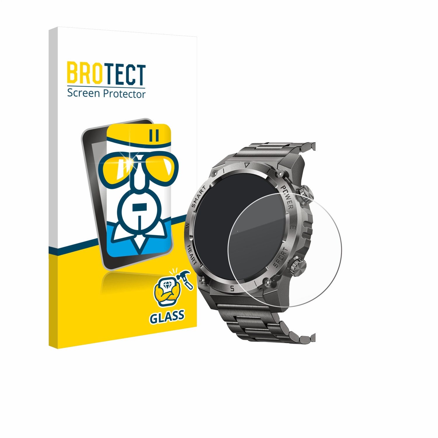 BROTECT Displayschutzglas Schutzglas für Naixues 55G 1.46", Displayschutz 9H Schutz Glas Klar Transparent