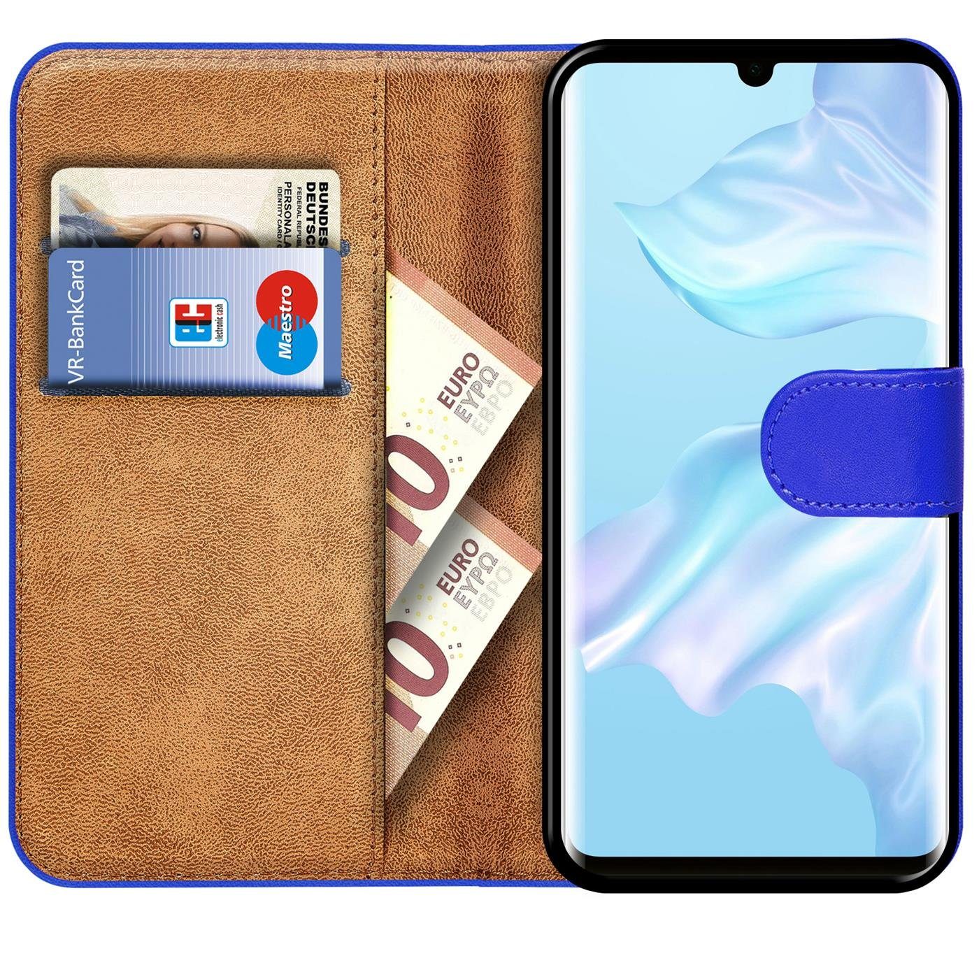 CoolGadget Handyhülle Wallet Klapp Tasche Book Case für Huawei P30 Pro 6,5 Zoll, Hülle Klapphülle Flip Cover Etui Schutzhülle