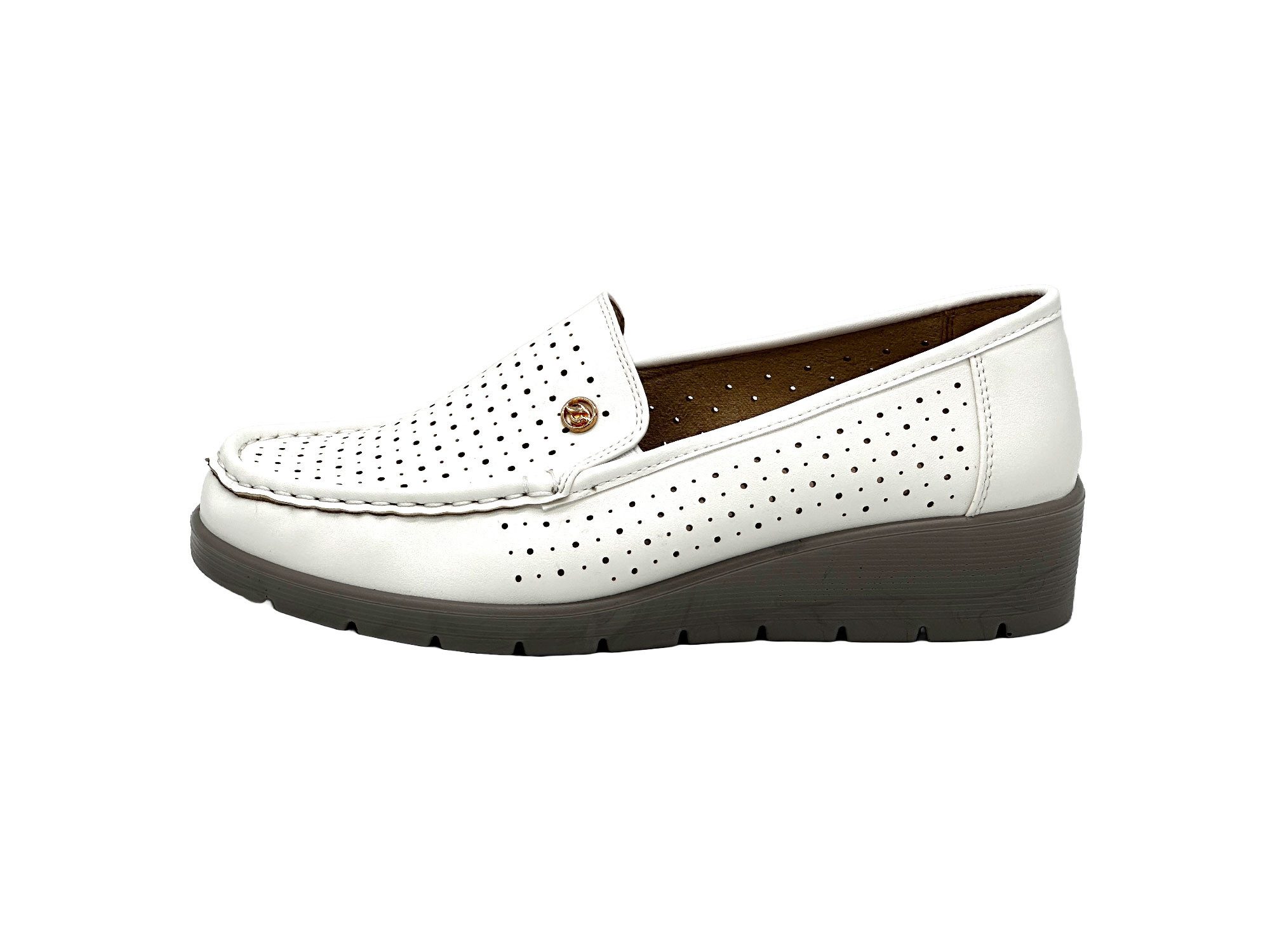 Nowaland Damen Slipper mit Keilsohle Slipper Atmungsaktiv, leicht, flexible Keilsohle, bequem