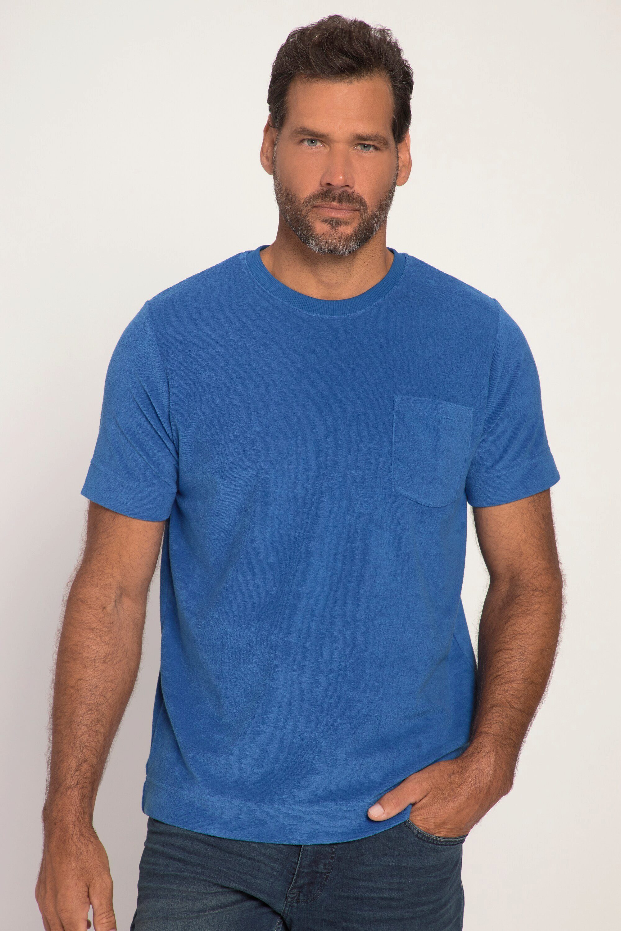 JP1880 T-Shirt T-Shirt Frottee Halbarm Rundhals Brusttasche | T-Shirts