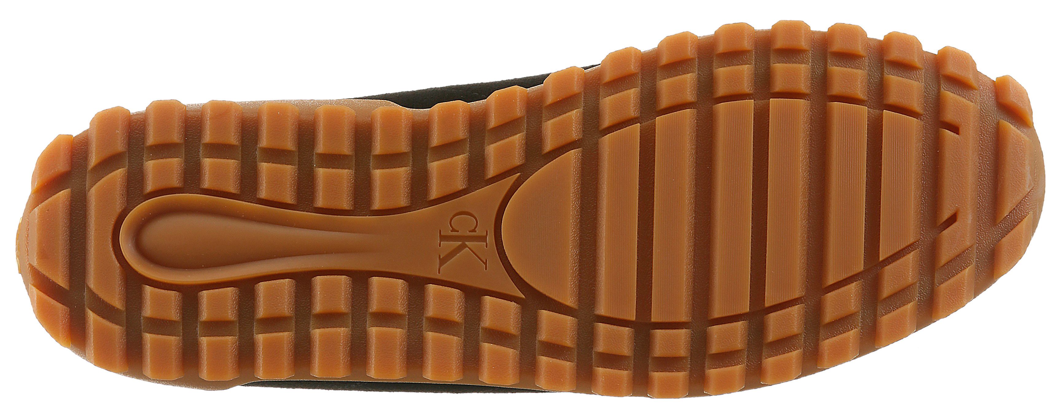 Calvin Klein LOW PROFILE RUN MG SUE DB LACES Sneaker Freizeitsneaker, Halbschuh, Schnürschuh mit Profilsohle