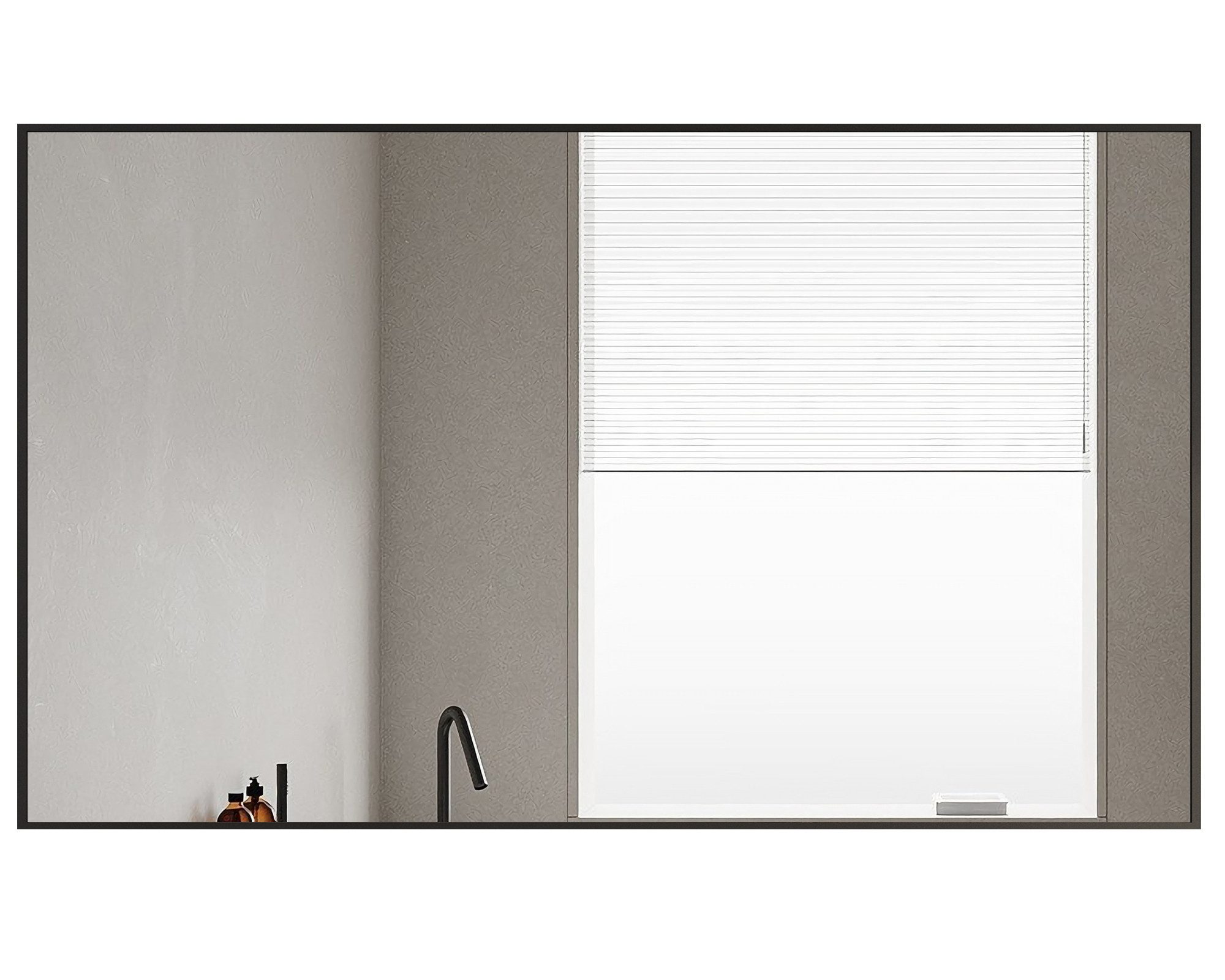 Boromal Spiegel groß Flur 100x60 60x100 Wand Schwarz Flurspiegel mit Alumin günstig online kaufen