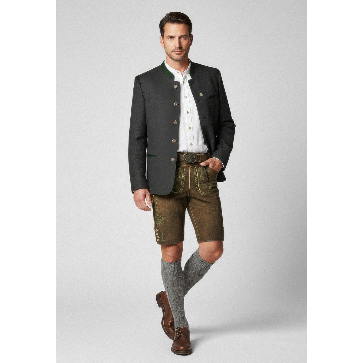 Stockerpoint Trachtenlederhose Bertram Herren (1-tlg) Trachtenlederhose, Trachtenhose, Bayerische Lederhose, Oktoberfest