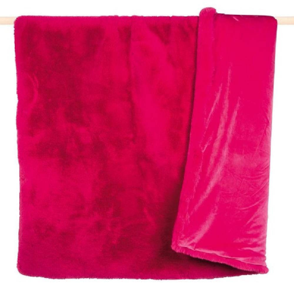 Wohndecke Pad Decke Evita Kunstpelz Pink günstig online kaufen