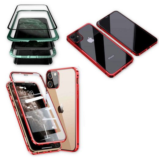 Wigento Handyhülle »Beidseitiger 360 Grad / Glas