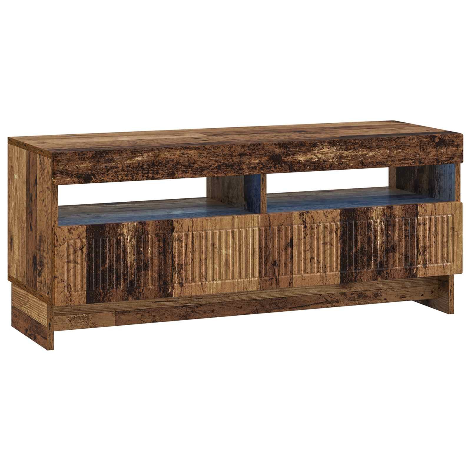 vidaXL TV-Schrank LED-TV-Schrank Altholz Holzwerkstoff