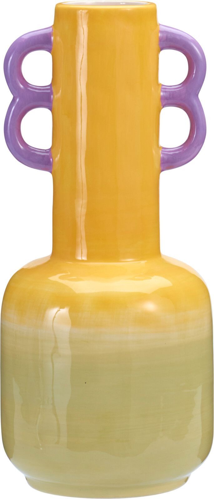 2474U Dekovase Vase SOLARA Bloom aus hochwertiger Keramik mit Doppelhenkel