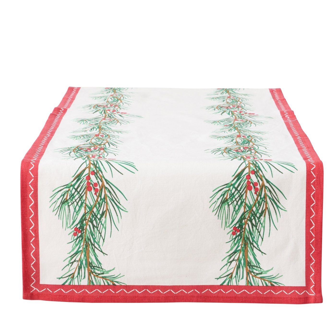 BOLTZE GRUPPE GmbH Tischdecke Weihnachtlicher Tischläufer aus Baumwolle CHARLENE, 140 cm (Tischdecken 1-tlg)