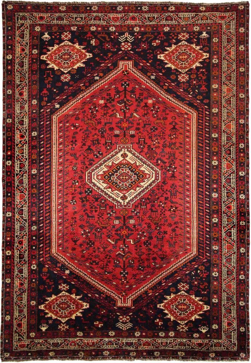 Orientteppich Shiraz 210x299 Handgeknüpfter Orientteppich / Perserteppich, Nain Trading, rechteckig, Höhe: 10 mm