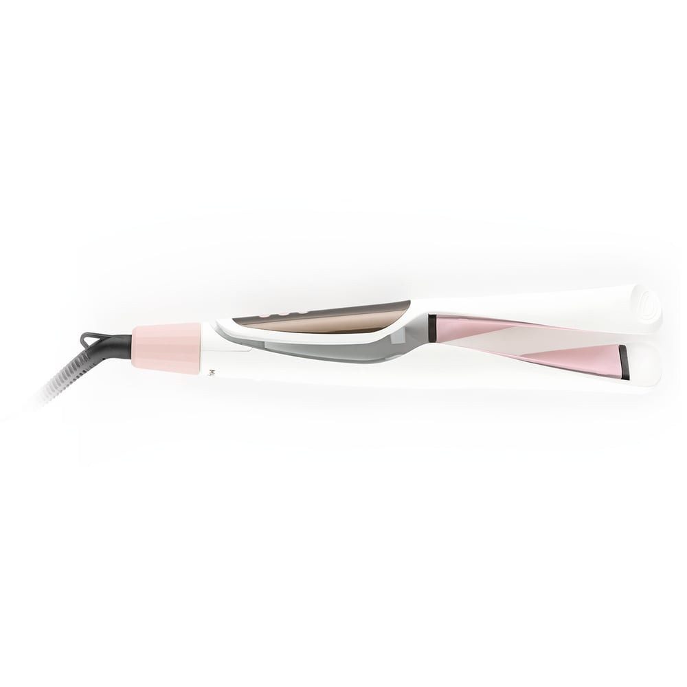 MAXXMEE Haarstyler Curl & Straight, 3in1 Hair Styler mit geschwungenen Stylingplatten, ls Glätteisen und Lockenstab verwendbar, Digitales LED-Display