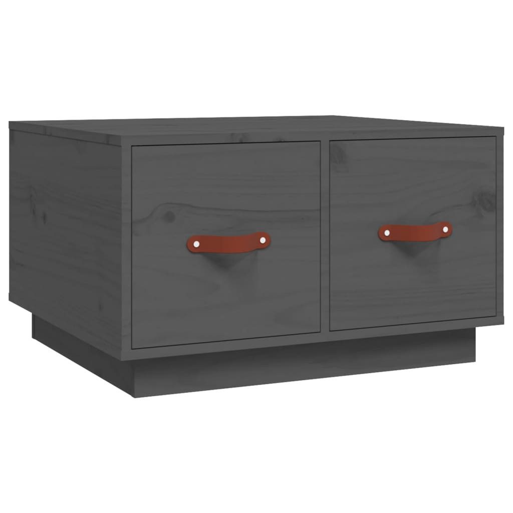 Couchtisch Couchtisch Grau 60x53x35 cm Massivholz Kiefer