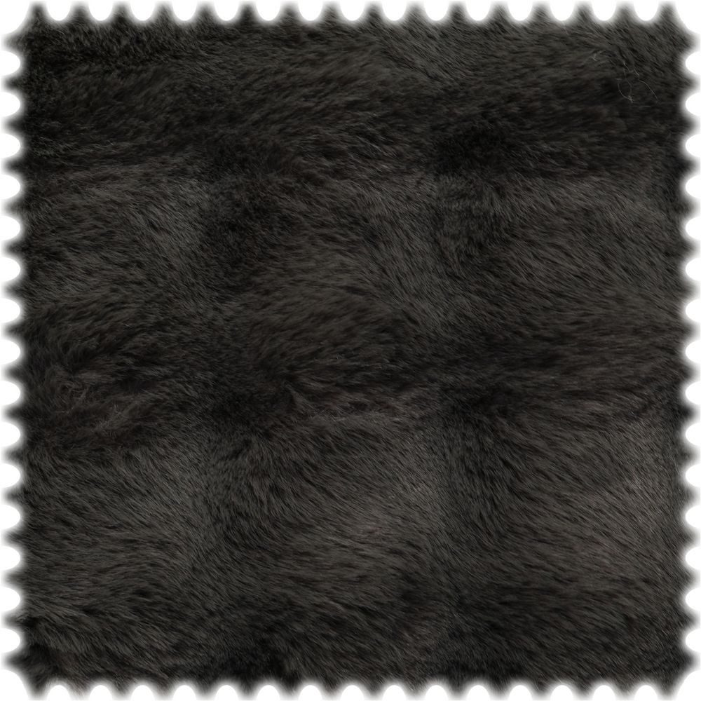Heiro Stoff Langfloriger Kuschel Plüsch Möbelstoff Cozy Anthrazit, Polsterstoff Meterware - Breite:156 cm