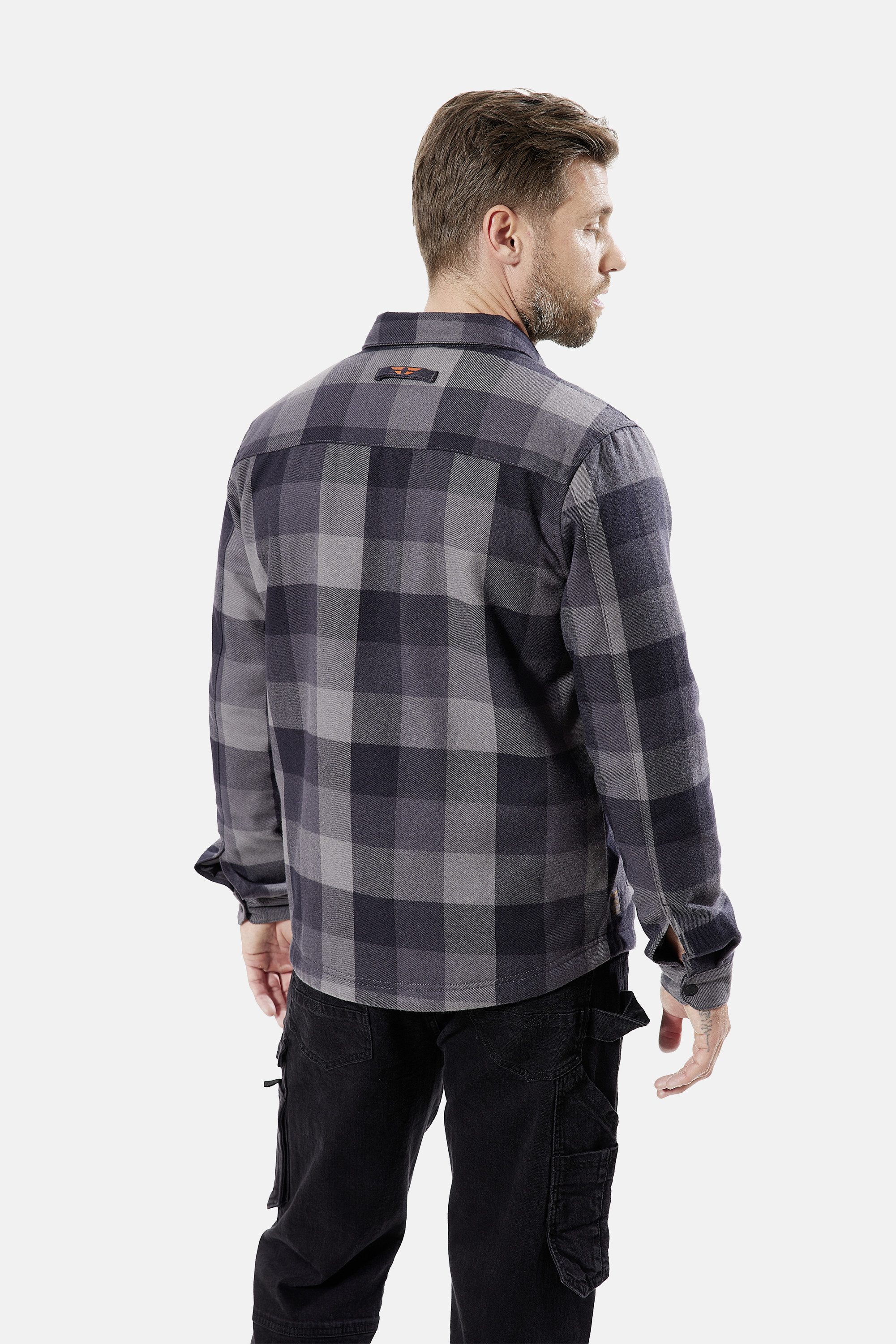 HERO by John Medoox Flanellhemd JORIS Karohemd Overshirt Regular Fit Casual Funktionsmaterial für Herren