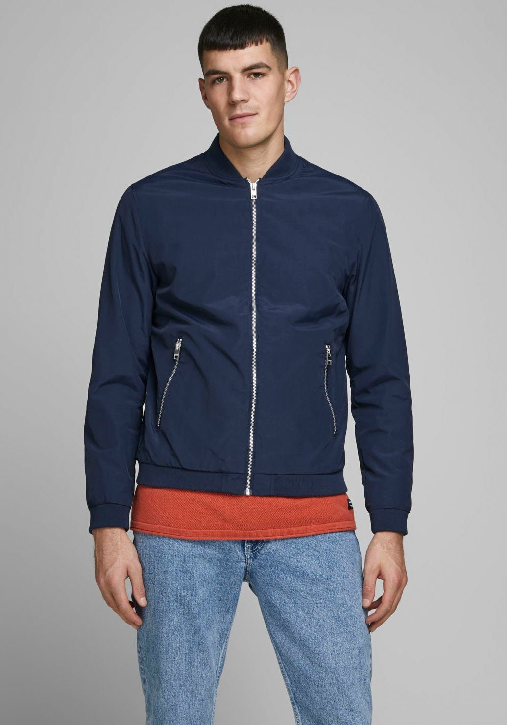 Jack & Jones Blouson JJERUSH mit Stehkragen und Reißverschlusstaschen unifa günstig online kaufen