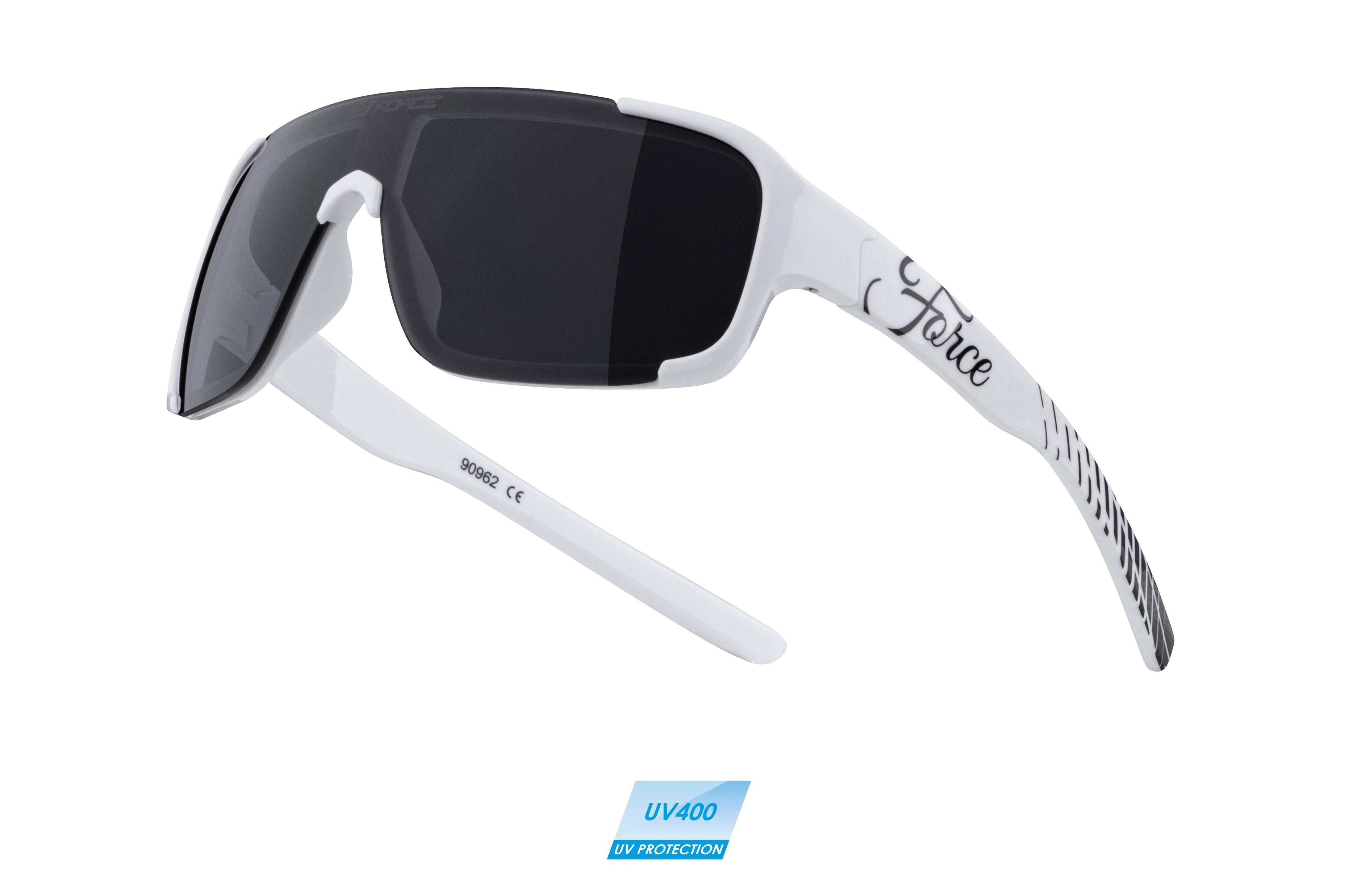 FORCE Fahrradbrille Sonnenbrille FORCE CHIC Lady weiß-schwarz Glas dto.