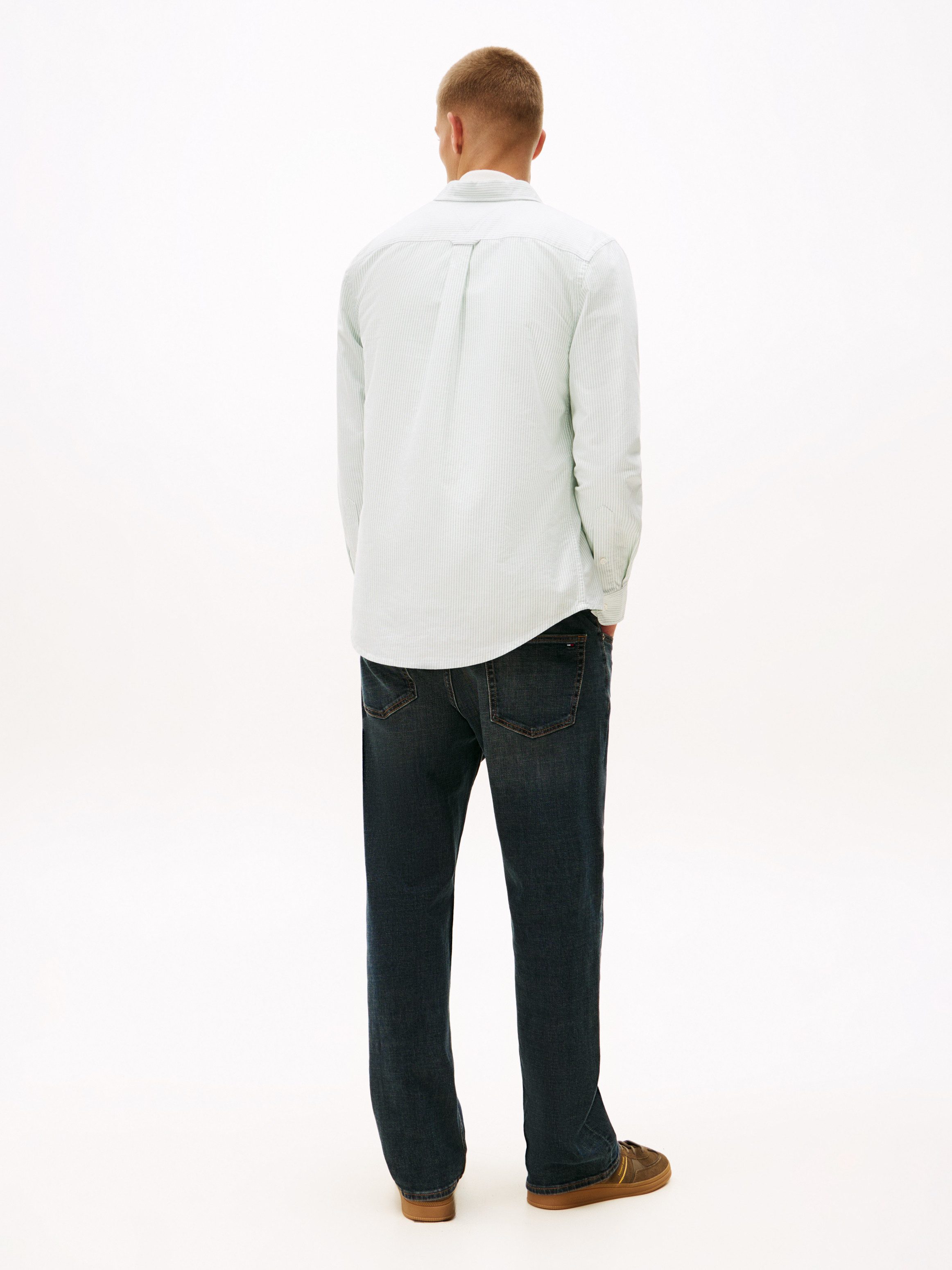 Tommy Jeans Langarmhemd TJM SLIM STRIPE OXFORD SHIRT EXT Mit Button-Down-Kragen – Bild 5 von 5