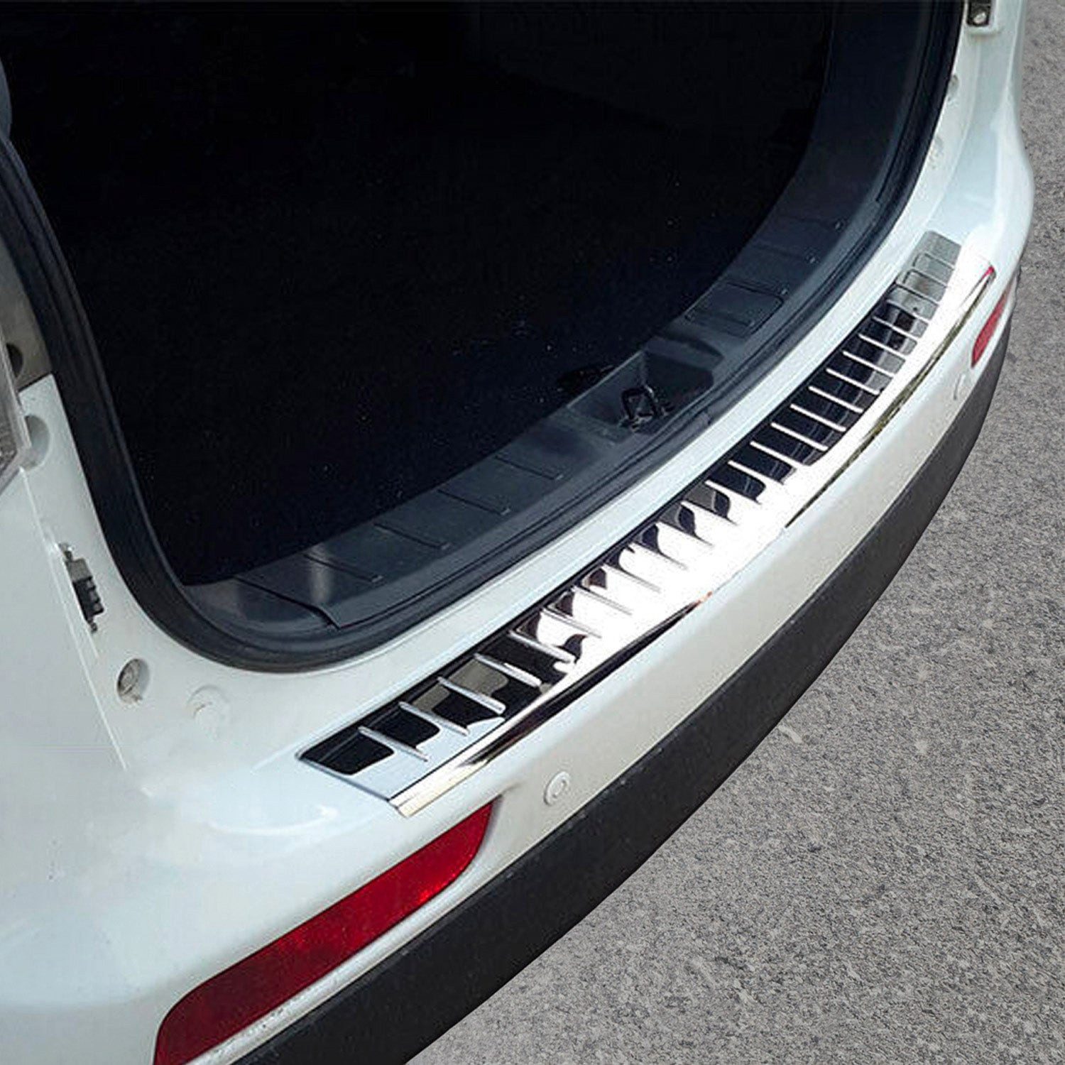 OMAC Ladekantenschutz für Mitsubishi Outlander 2012-2016 Edelstahl Chrom, Zubehör für Mitsubishi Outlander 2012-2016, Langlebig,Einfache Reinigung,Einfache Installation,Rostbeständig