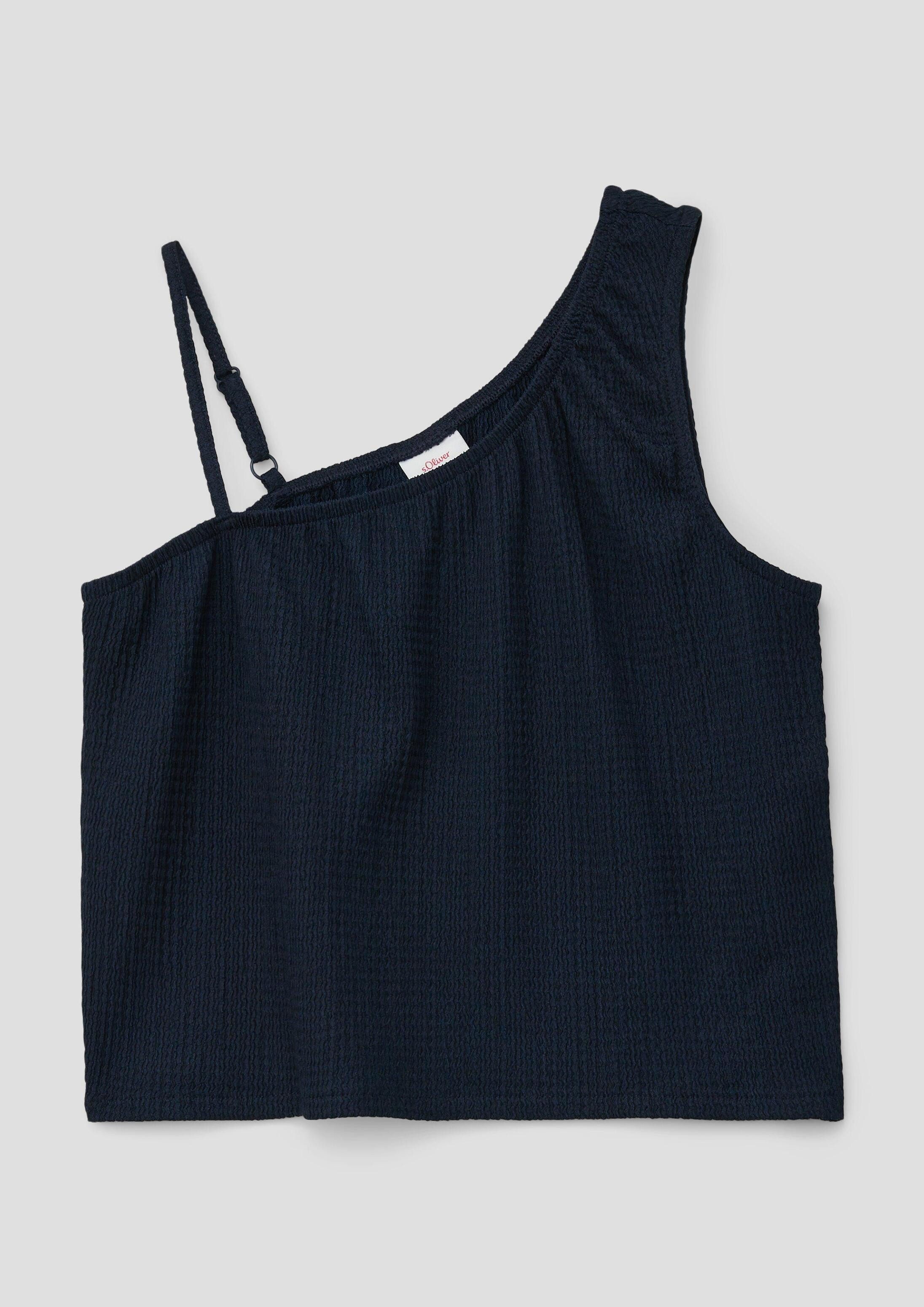 s.Oliver Muskelshirt T-Shirt Top mit asymmetrischem Ausschnitt