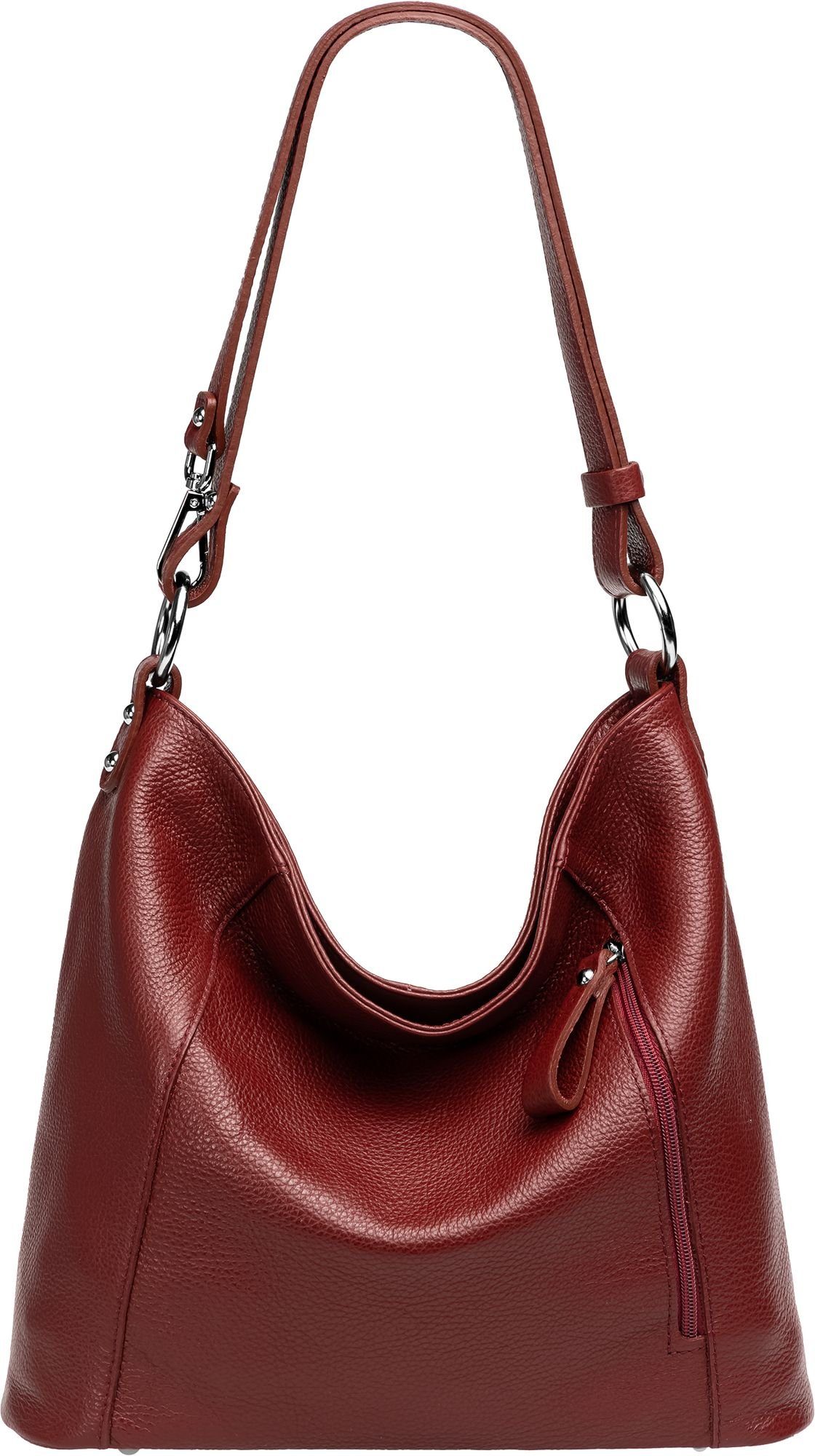 Caspar Schultertasche 2-in-1 Leder Umhängetasche Damen Tasche -PREMIUM LINE günstig online kaufen