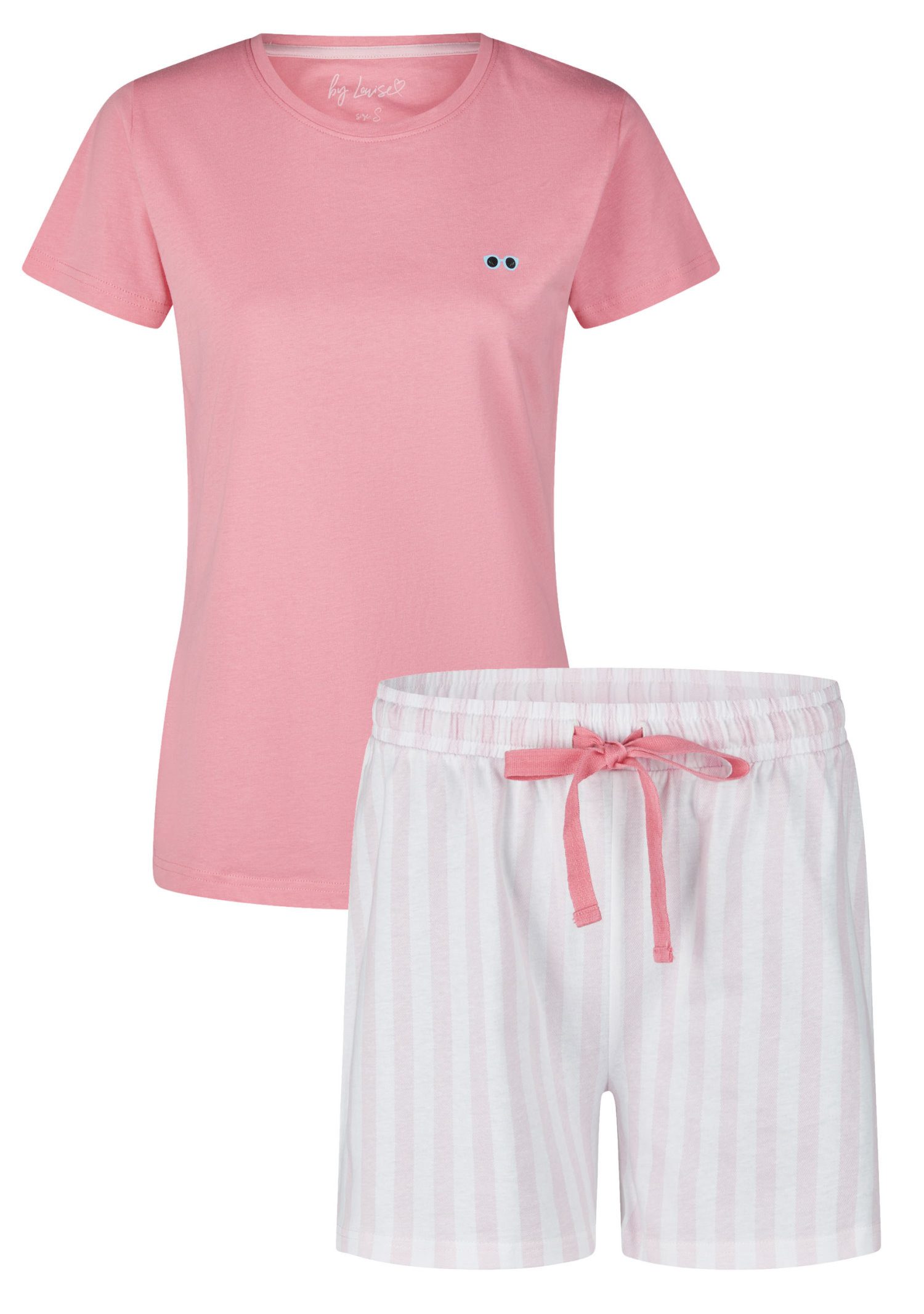 By Louise Shorty Modischer Damen Schlafanzug kurz (2 tlg) Baumwoll Qualität günstig online kaufen