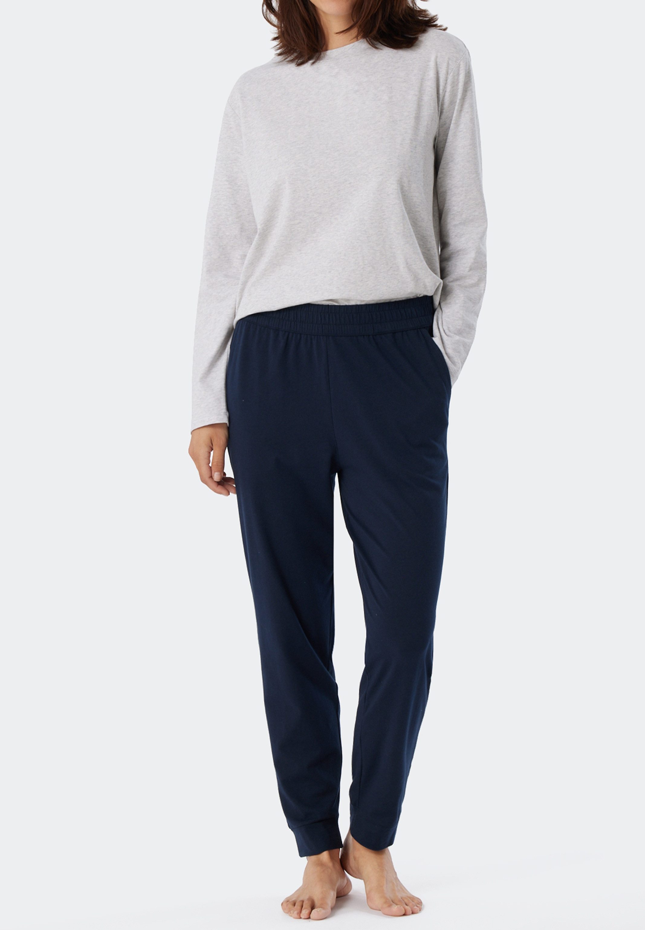 Schiesser Schlafhose Mix & Relax Organic Cotton (1-tlg) Schlafanzug Hose lang - Baumwolle