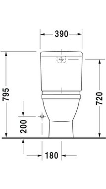 Duravit Bidet Stand-WC-Kombination STARCK 3 ti. 360x655mm Ab se Ab in se HG weiß