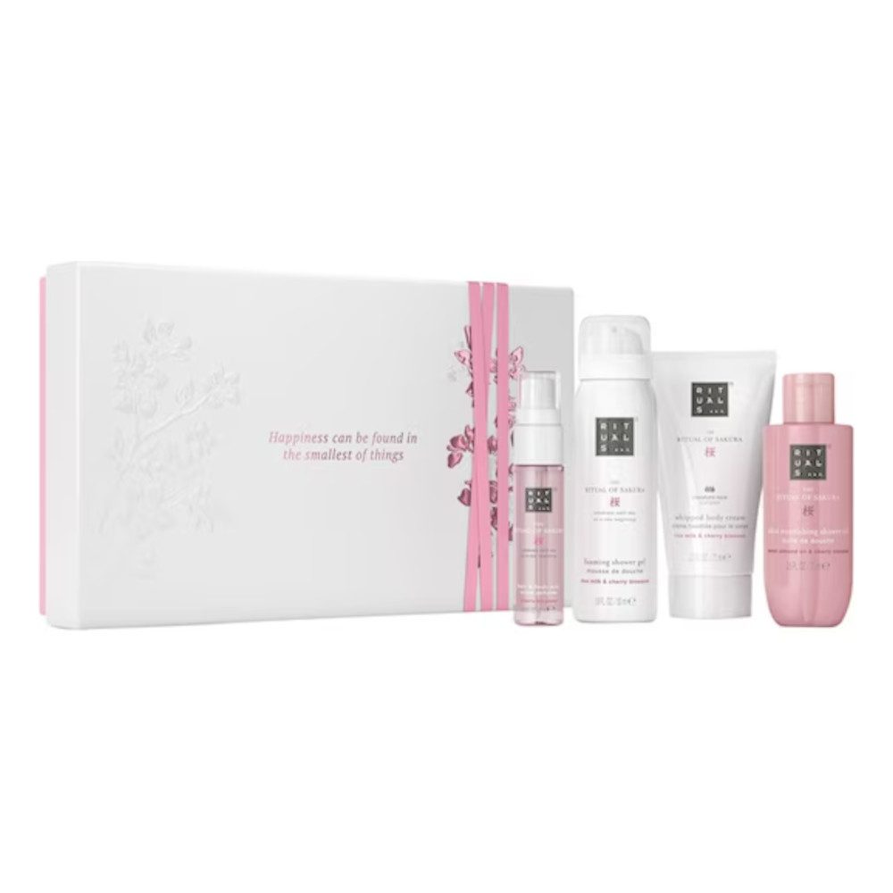 Rituals Pflege-Geschenkset S von Ritual of Sakura 4-tlg: Lotion Mousse, Kerze, Creme, Duschgel