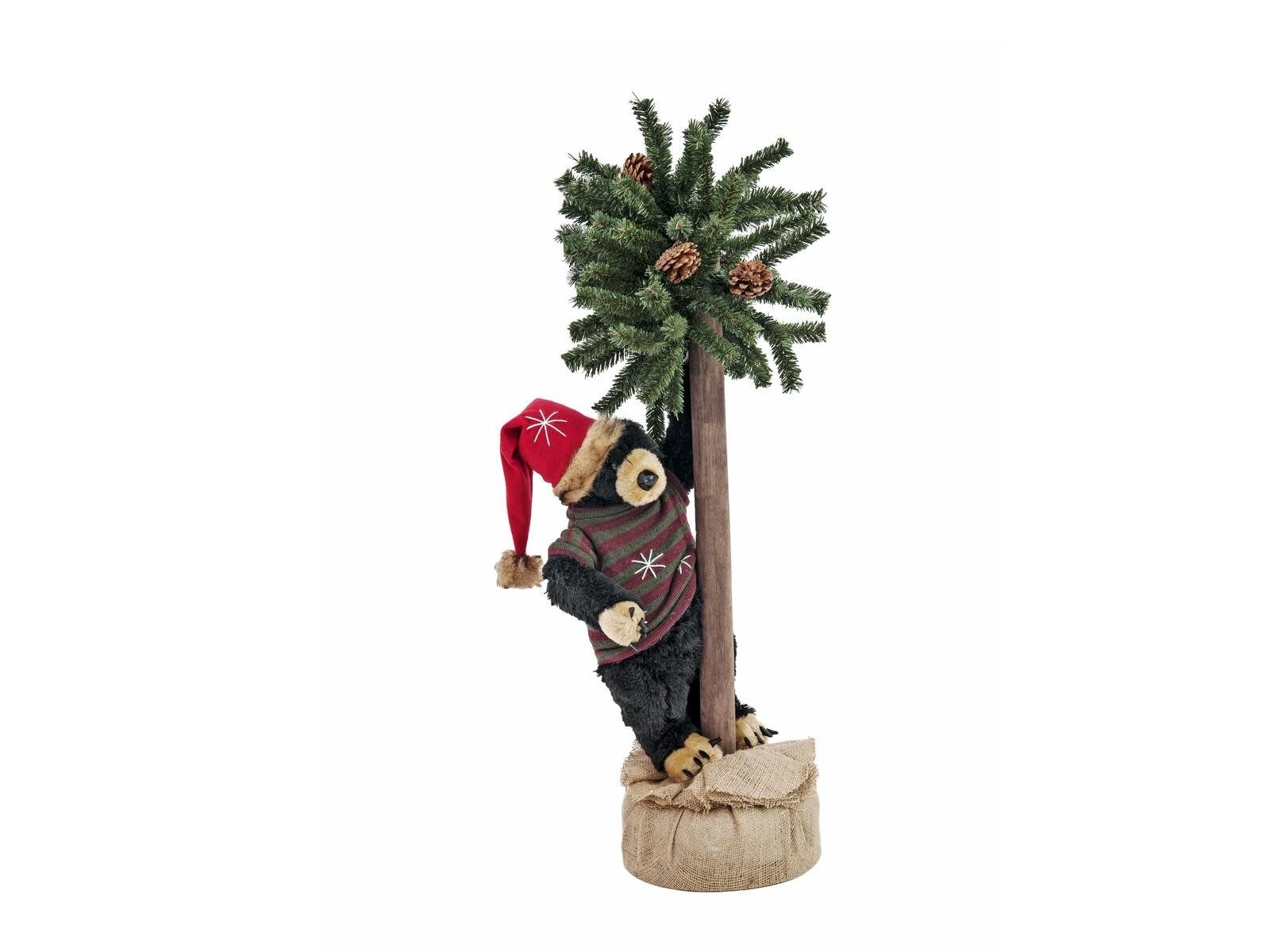 EUROPALMS Dekoobjekt EUROPALMS Weihnachtsbär, mit Tanne, 105cm