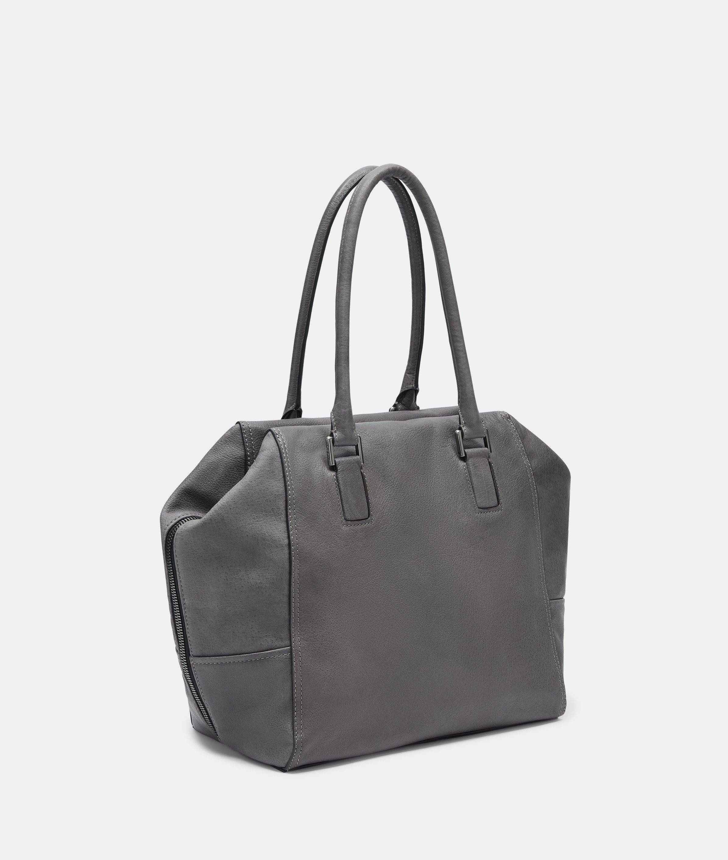 Liebeskind Berlin Schultertasche Satchel, Geräumige Schultertasche aus weichem Yak-Leder
