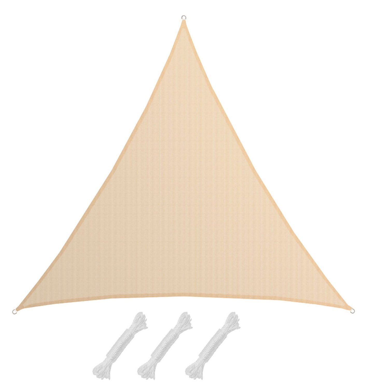 AMANKA Sonnensegel Sonnensegel HDPE Dreieck UV Sonnenschutz Plane, Überdachung Balkon Garten Beige
