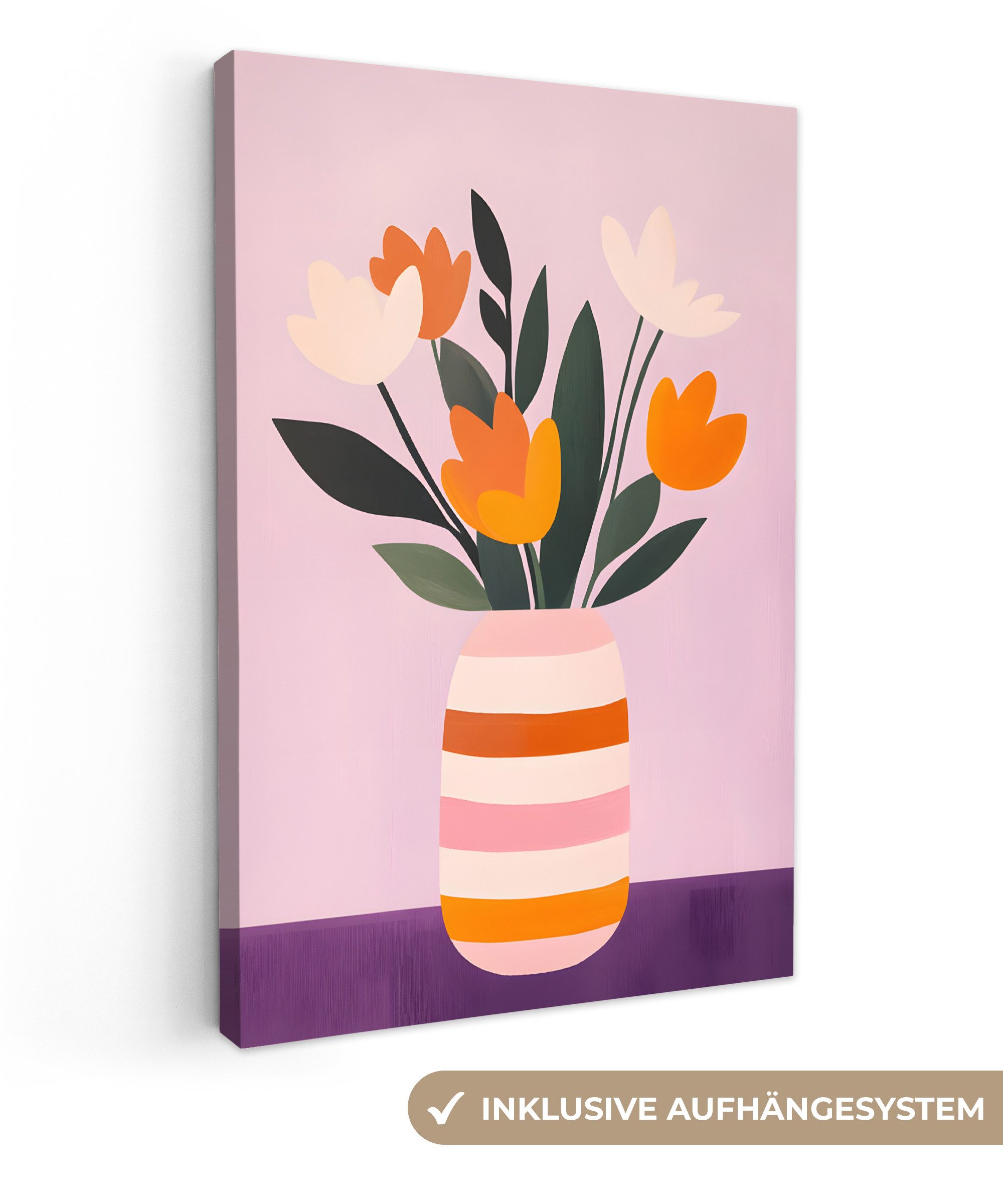 OneMillionCanvasses® Leinwandbild Tulpen - Vase - günstig online kaufen