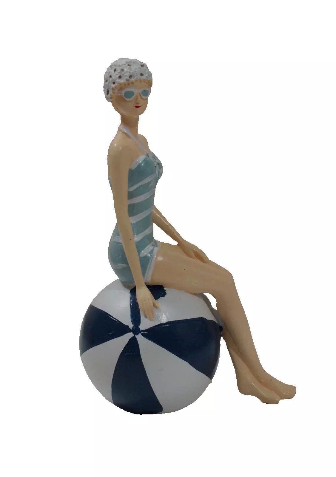 Kaufhaus le petit Dekofigur Frau im Badeanzug Mollige Dicke Dame Rubens Deko Retro Skulptur Figur, Dekoskulptur, Dekoobjekt, Sammelfigur aus Polyresin (Kunststein)