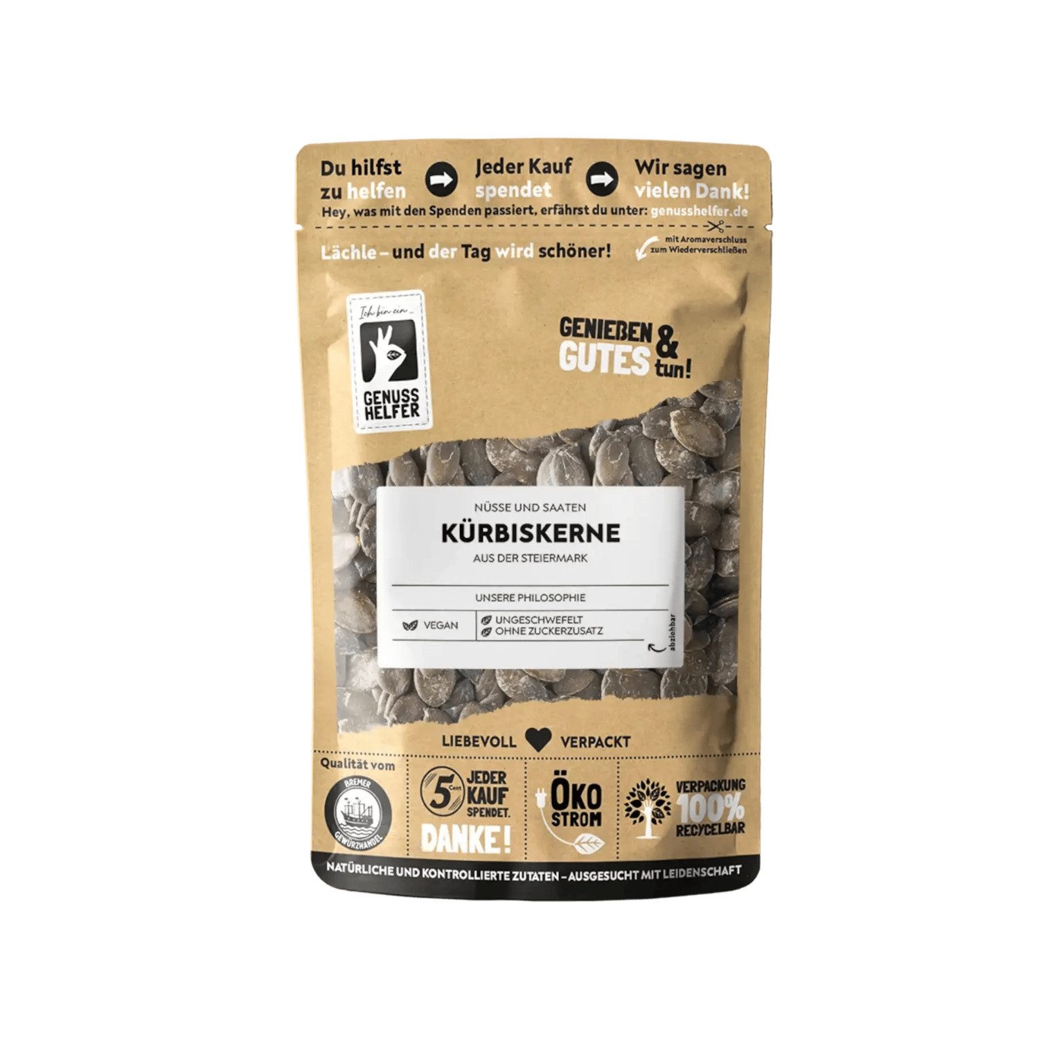 Bremer Gewürzhandel Kerne Steirische Kürbiskerne ohne Schale, 250 g