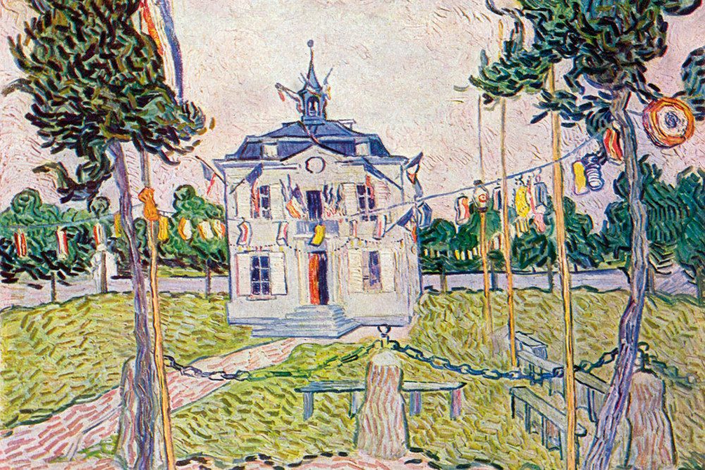 Poster Vincent Van Gogh Kunstdruck Bild - Das Gemeindehaus In