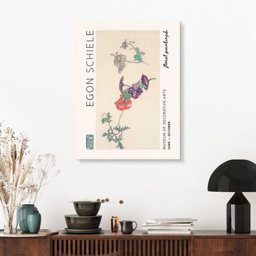 Posterlounge Acrylglasbild Egon Schiele, Floral Paintings – Decorative Flower, 1918, Wohnzimmer Japandi Malerei