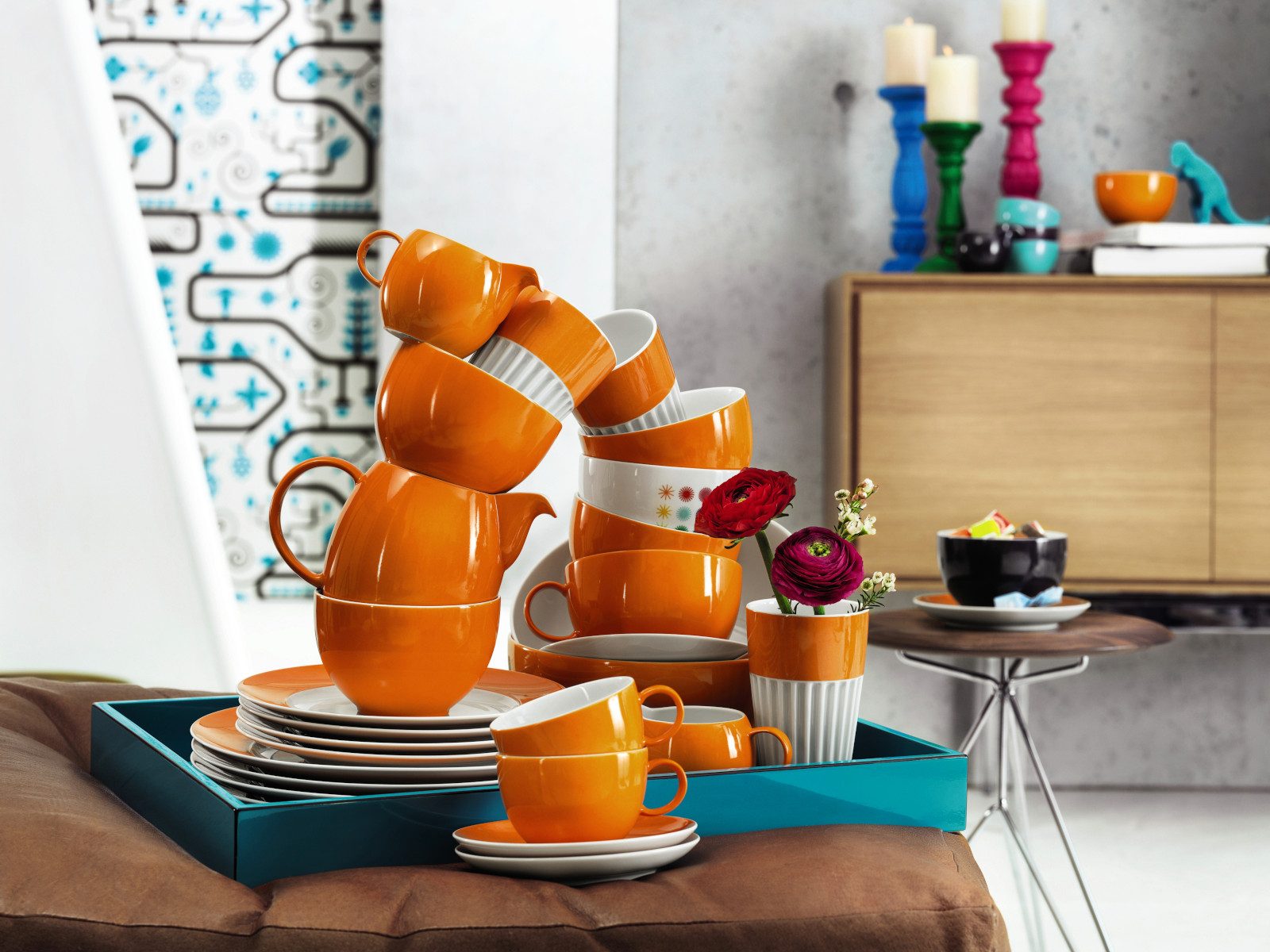 Thomas Porzellan Eierbecher Sunny Day Orange Eierbecher, Eierbecher