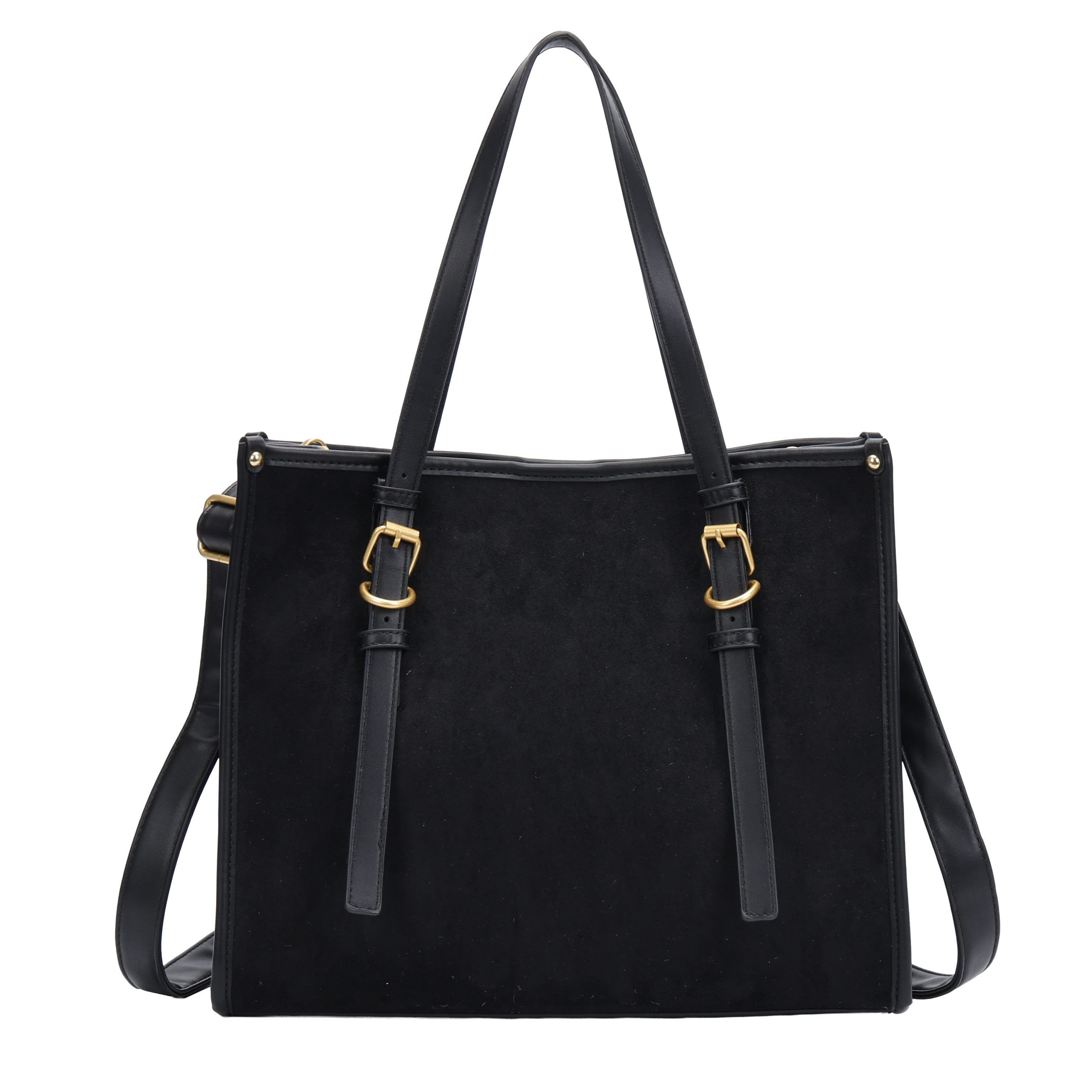 MIRROSI Shopper Damen Schultertasche in Wildleder-Optik, große Handtasche (Handtasche mit Magnetverschluss & Innenfach, ca. 34 x 13 x 29 cm), Neue Kollektion Herbst/Winter 2026