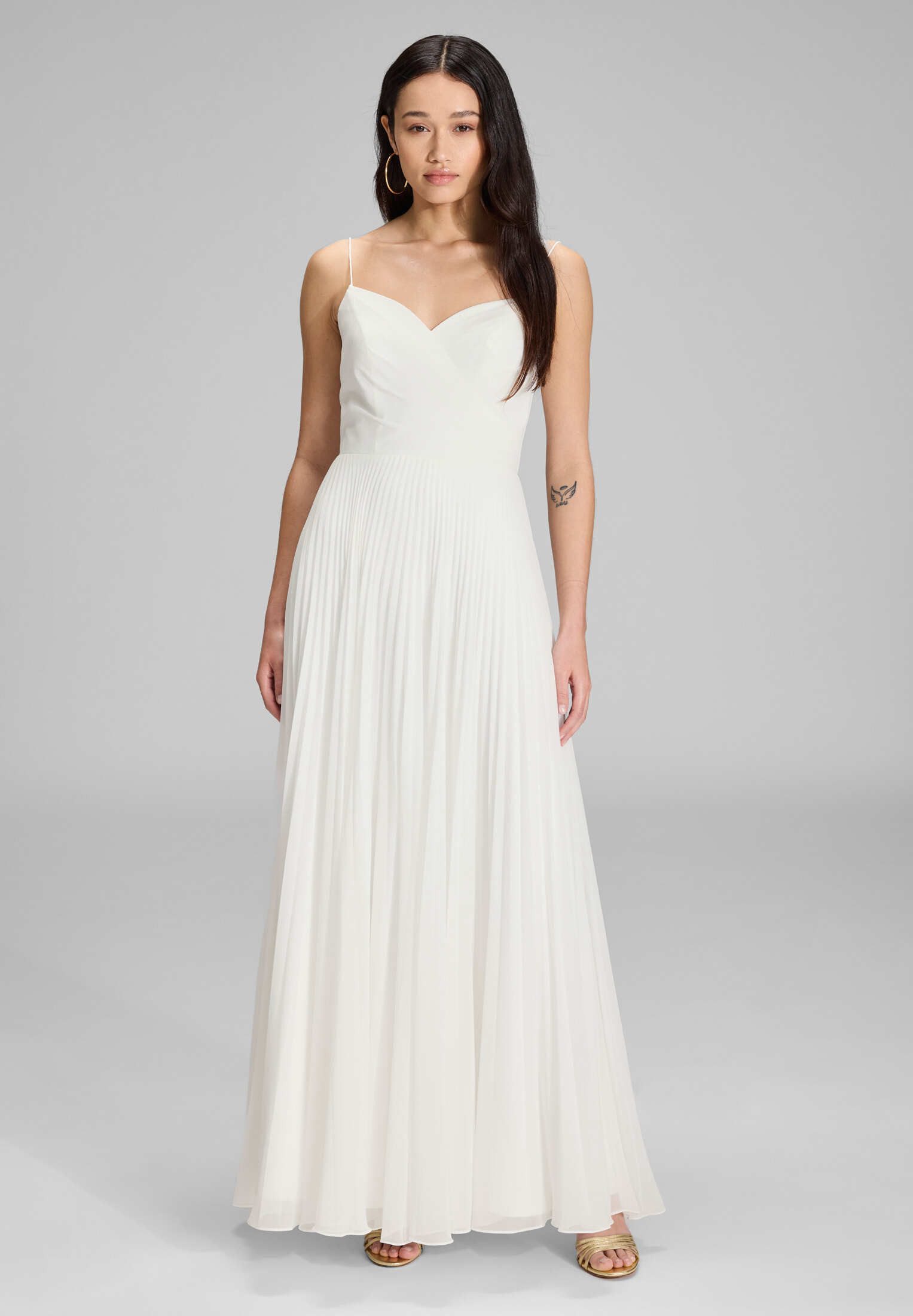 Hey Kyla Abendkleid - Chiffonkleid mit Plisseerock Taillierter Schnitt mit günstig online kaufen