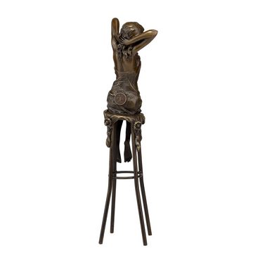 Moritz Dekofigur Bronzefigur Sitzende Frau, Bronze Fiugren für Regal