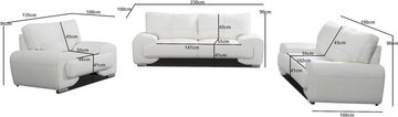 MOEBLO Polstergarnitur LORENTO 3+2+1, (Polstermöbel-Set Ohrensofa 3 Sitzer, 2 Sitzer und Sessel, Wohnlandschaft Sofa Couch Garnitur)