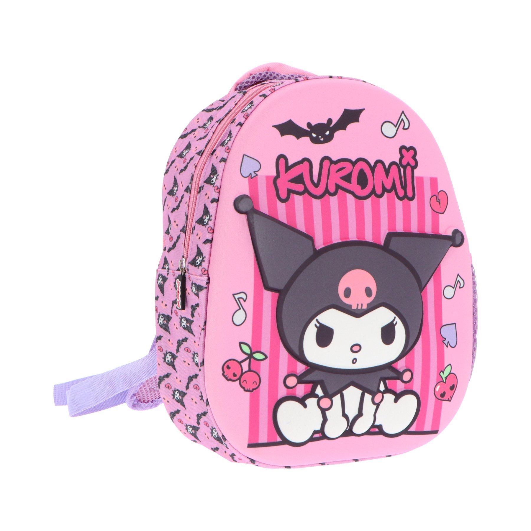 Hello Kitty Kinderrucksack Kuromi Kinder Rucksack mit 3D Front und kompakter Form für Kita