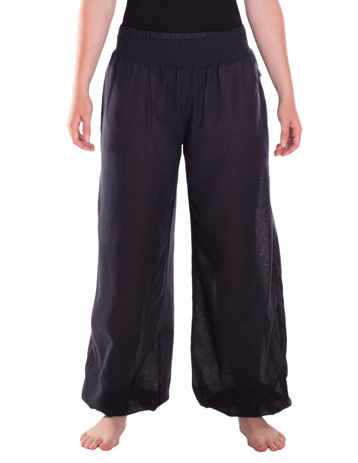 Vishes Haremshose Lange Sommerhose Schlupfhose Einheitsgröße ohne Taschen Hippie, Baggyhose, Yogahose
