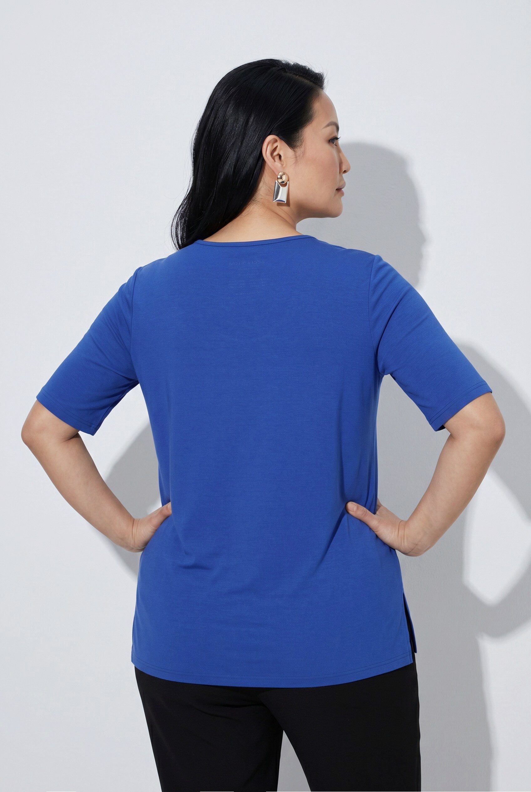 Ulla Popken T-Shirt Shirt 1/2 Arm Doublelayer